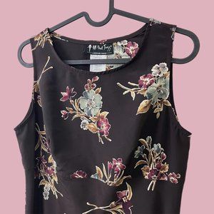 Vintage whimisgoth floral maxi dress